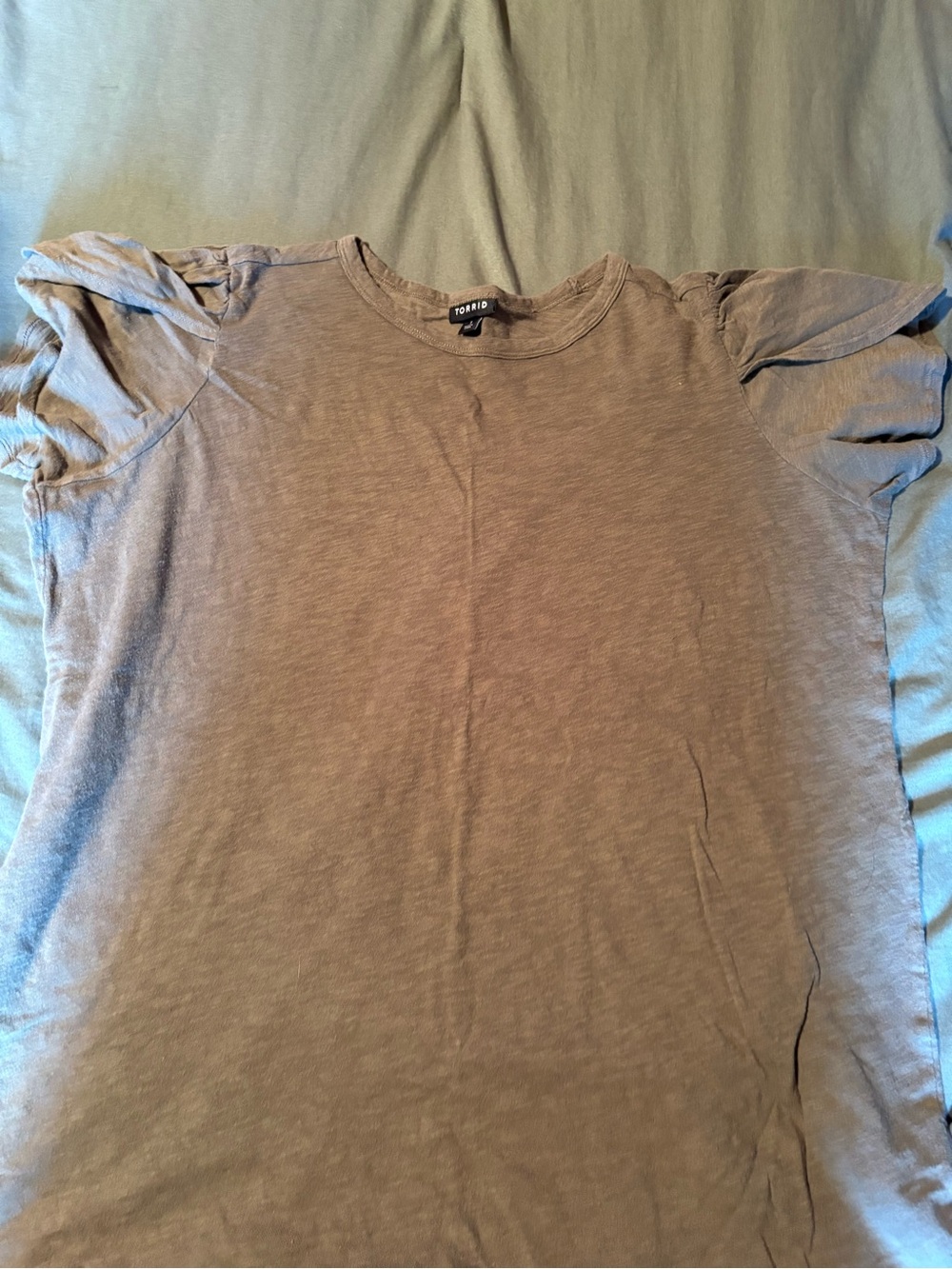 Torrid womens Olive Crew Neck Short Sleeve Shirt